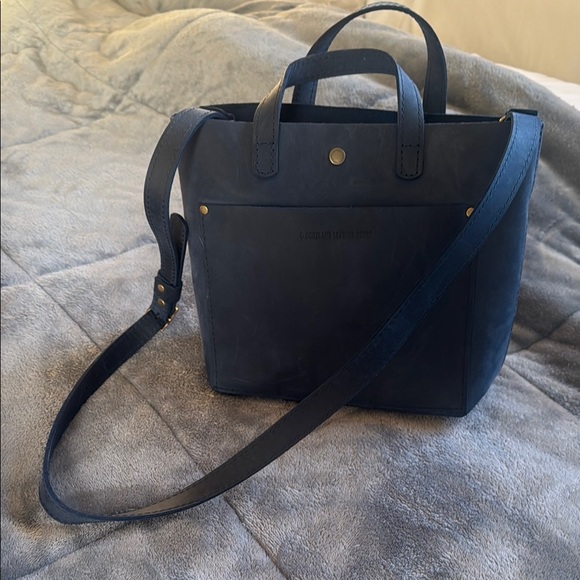 Portland Leather Blue Mini Tote - Picture 5 of 6